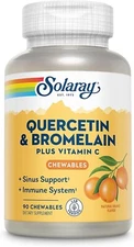 Solaray Quercetin & Bromelain + Vitamin C 90 Chewables (Orange)
