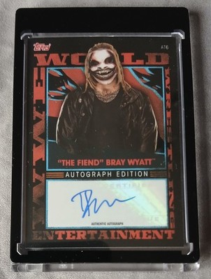 WWE Topps Slam Attaxx 2021 Bray Wyatt Autogramm The Fiend Selten