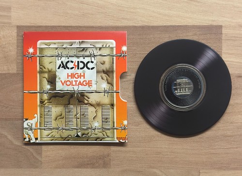 2020 Australia AC/DC High Voltage 20c Coloured Coin In Album Sleeve card