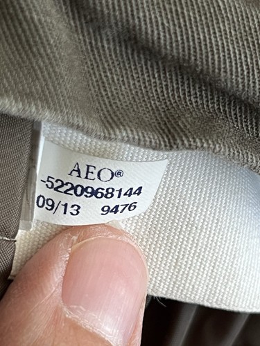 American Eagle Jacket Mens S Army Green Military Hooded Full Zip Lined *Flaw - Picture 5 of 15