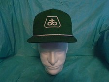 Vintage Pioneer Seed Hat 90s K-Products Green Farm Cap w/ Rope MADE IN USA
