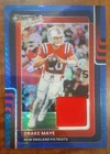 2025 Optic Drake Maye Donruss Threads Blue PRIZM DTBH-DME New England Patriots
