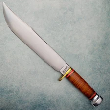 Marbles Gladstone USA Trailmaker Fixed Blade Knife Leather Handle With Box