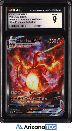 Pokemon 2022 Charizard VMAX SWSH261 Black Star Promo Black Star Promos CGC 9