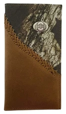 Ohio State Buckeyes Leather Secretary Pocket Wallet-Camo Fence Row-Enmon-New