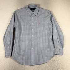 Polo Ralph Lauren Classic Fit 16.5 34/35 Long Sleeve Blue pink Plaid Shirt