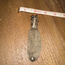 Vintage Portuguese Sterling Silver Chain Mail Coin Purse