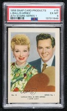 1958 Snap Card ATV Series 1 Lucille Ball Desi Arnaz #15 PSA 6 04le