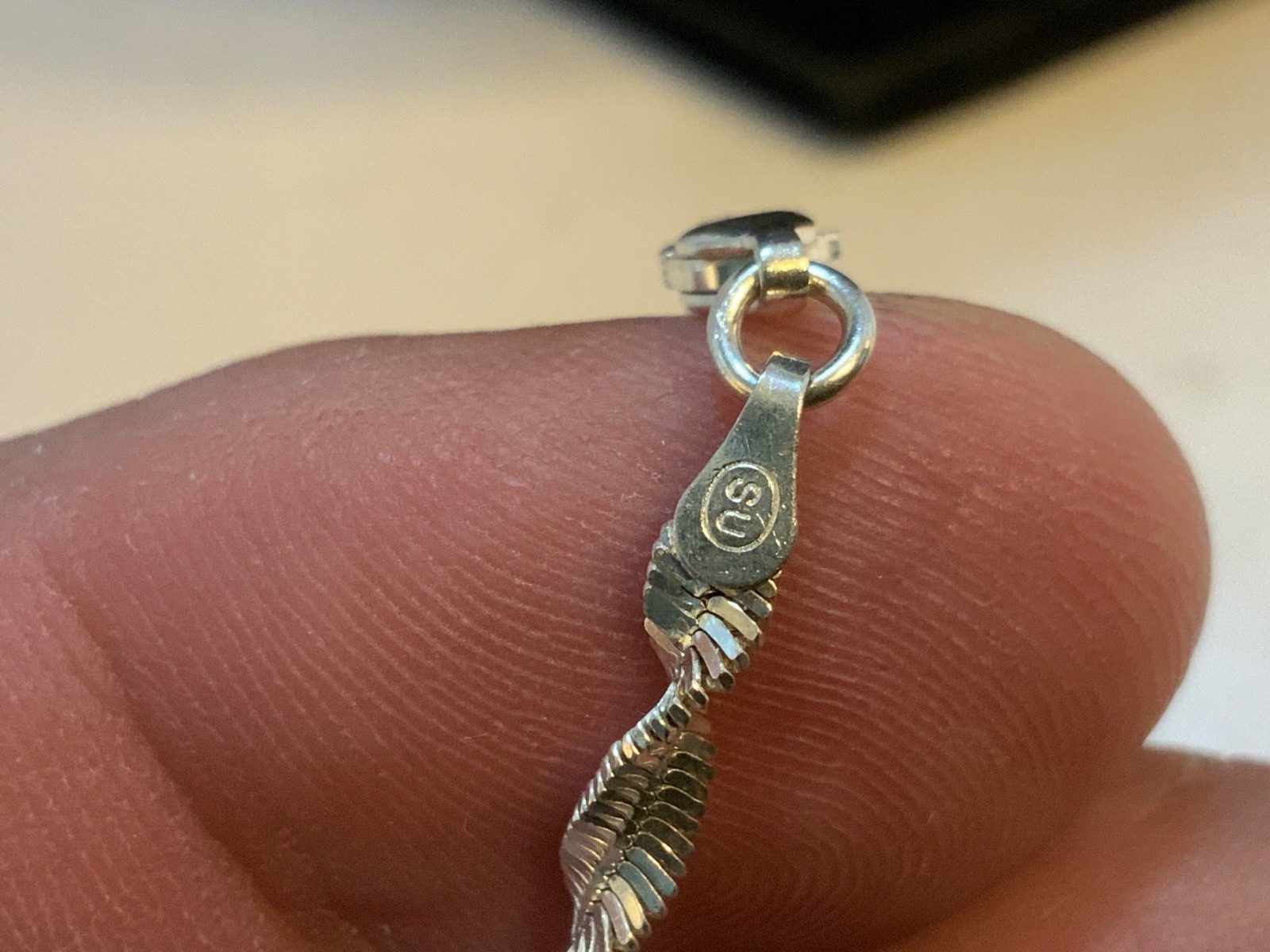 Solid 925 Sterling Silver Twisted Diamond Cut Sna… - image 8