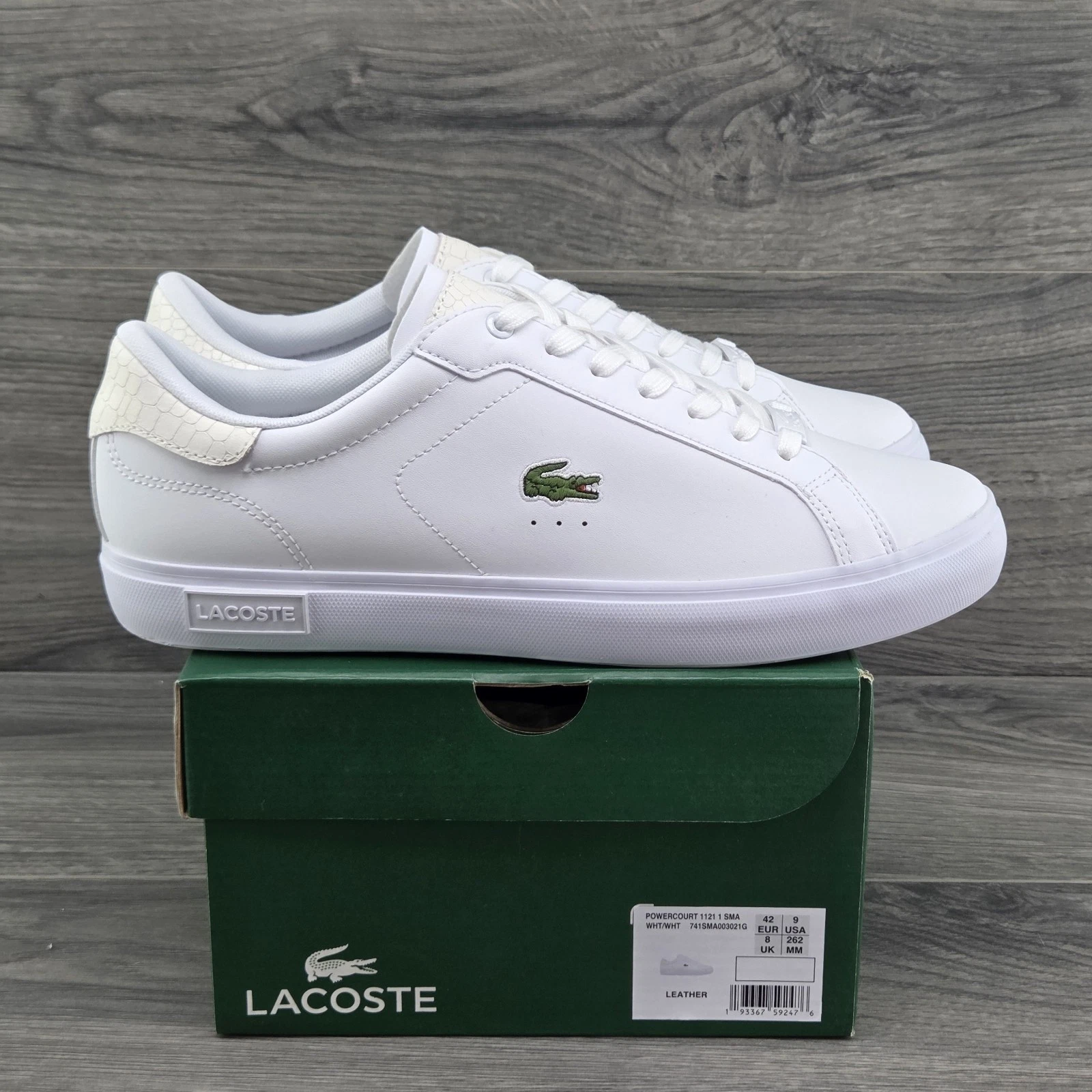 Lacoste Powercourt Leather Size 9 Mens White Lifestyle Sneakers
Opens in a new window or tab
