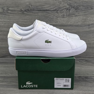 Lacoste Powercourt Leather Size 9 Mens White Lifestyle Sneakers