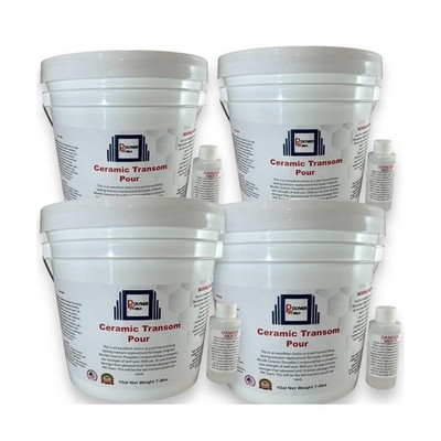 4 Gallons Ceramic Transom Pour for Transom Repairs, Docks, Power Boats, Corin...