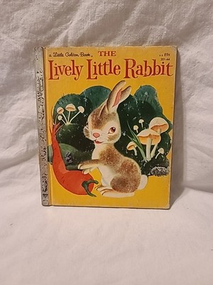 (D) Vintage 1982 A Little Golden Book The Lively Little Rabbit