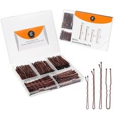 300 Pack Brown Bobby Pins Set by , 3 Assorted Sizes of Large and Small Premiu...