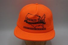 Specialty Tires Trucker Hat Men's Adjustable Orange Vintage USA Made