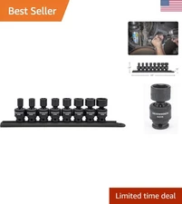 Professional 8-Pc Impact Socket Set - Laser Etched, Corrosion Resistant Design