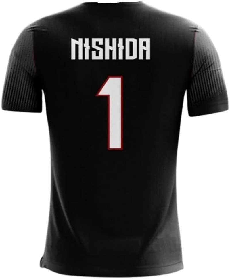 Nishida #1 Japan Volleyball Jersey Custom Name Number Black Red