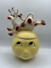 VERY RARE  Cow Jumps Over the Moon COOKIE JAR 13.5" DORANNE 1950  s Vintage