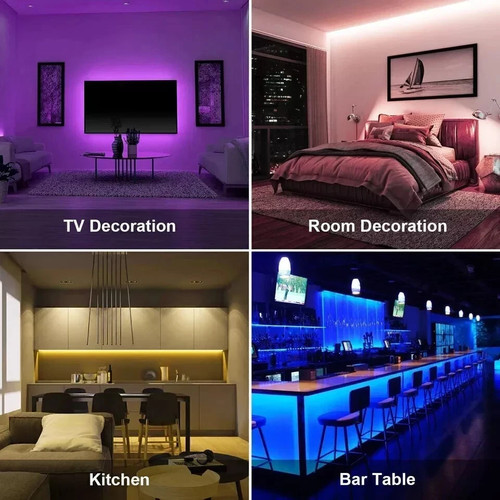 LED Strip Lights 1-5m RGB 5050 Colour Changing Tape Cabinet Kitchen TV Lighting - Picture 3 of 15