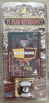 Washington Redskins -Pinnacle 75 Year Retrospect Pin & Card Set - Unopened