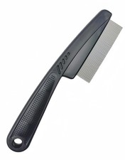 Yumflan Dandruff Comb, Stainless Steel Fine Tooth 7 x 1.8 Inch, Black
