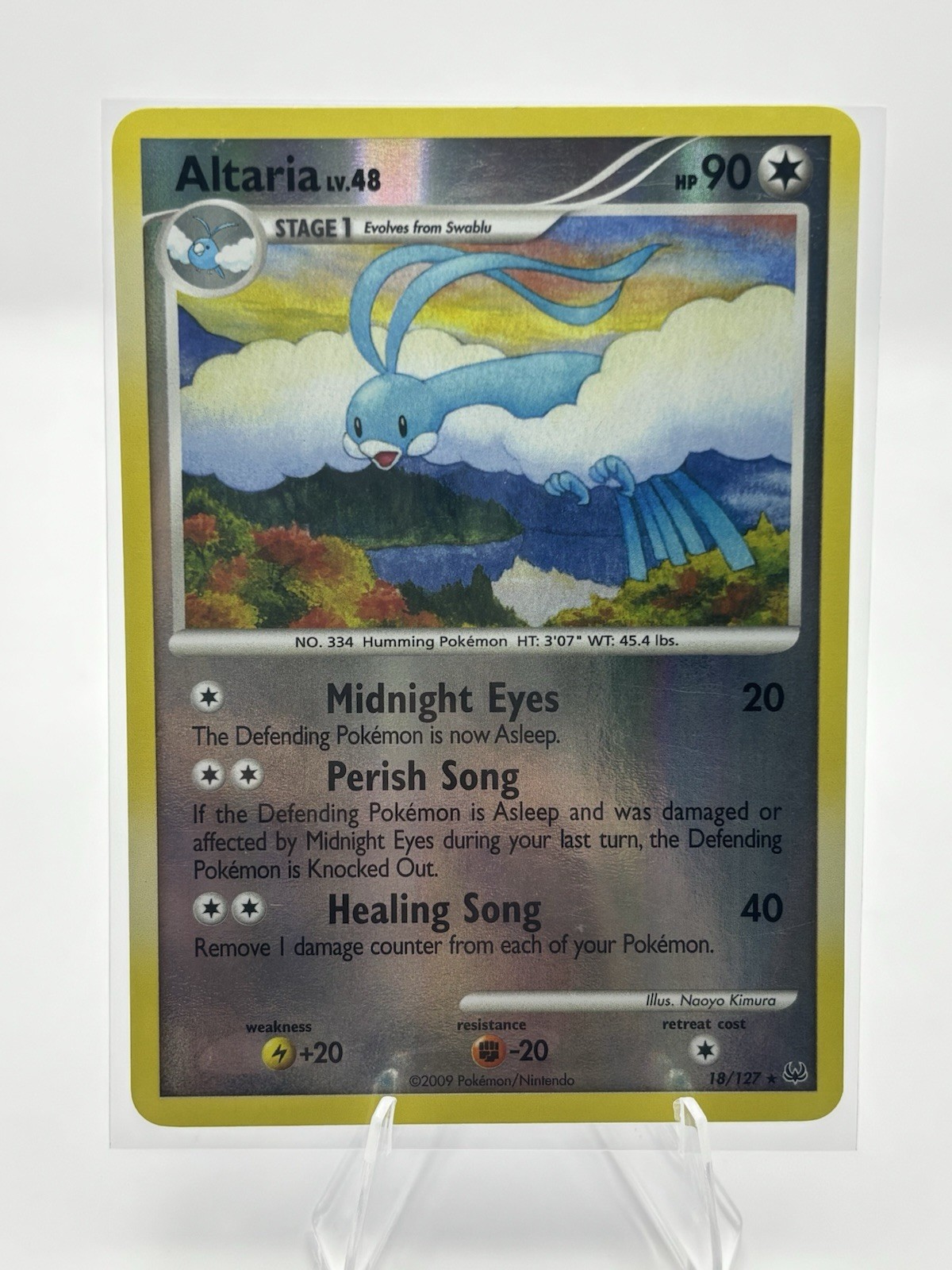 Pokemon Altaria 18/127 Platinum Rare Condition