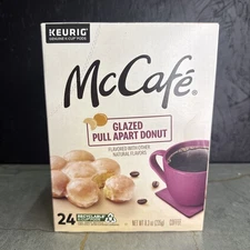 McCafe Glazed Pull Apart Donut Coffee, Keurig K-Cup Pods, Light Roast, 24 Count