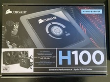 Corsair H100 240mm AIO Liquid CPU Cooler – przetestowany, oryginalne pudełko, czysty i działający