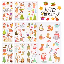 Lovely Fake Christmas Temporary Tattoo Body/Face Sticker Kids Home Decaration