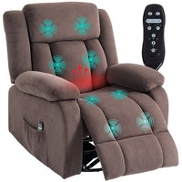 Relaxsessel Fernsehsessel Mit Liegefunktion, Vibrationsmassage, Braun