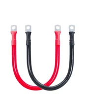 ECO-WORTHY 2AWG Battery Cable with 5/16'' Lug Terminals 12inch Cables Set Tin...