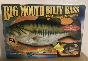 Vintage 1998 Big Mouth Billy Bass Singing Animated Fish W/Original Box TESTED