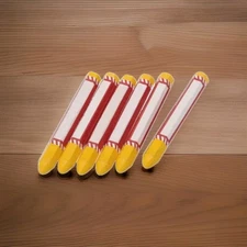 PITTSBURGH Yellow Marking Crayons, 6 Pack