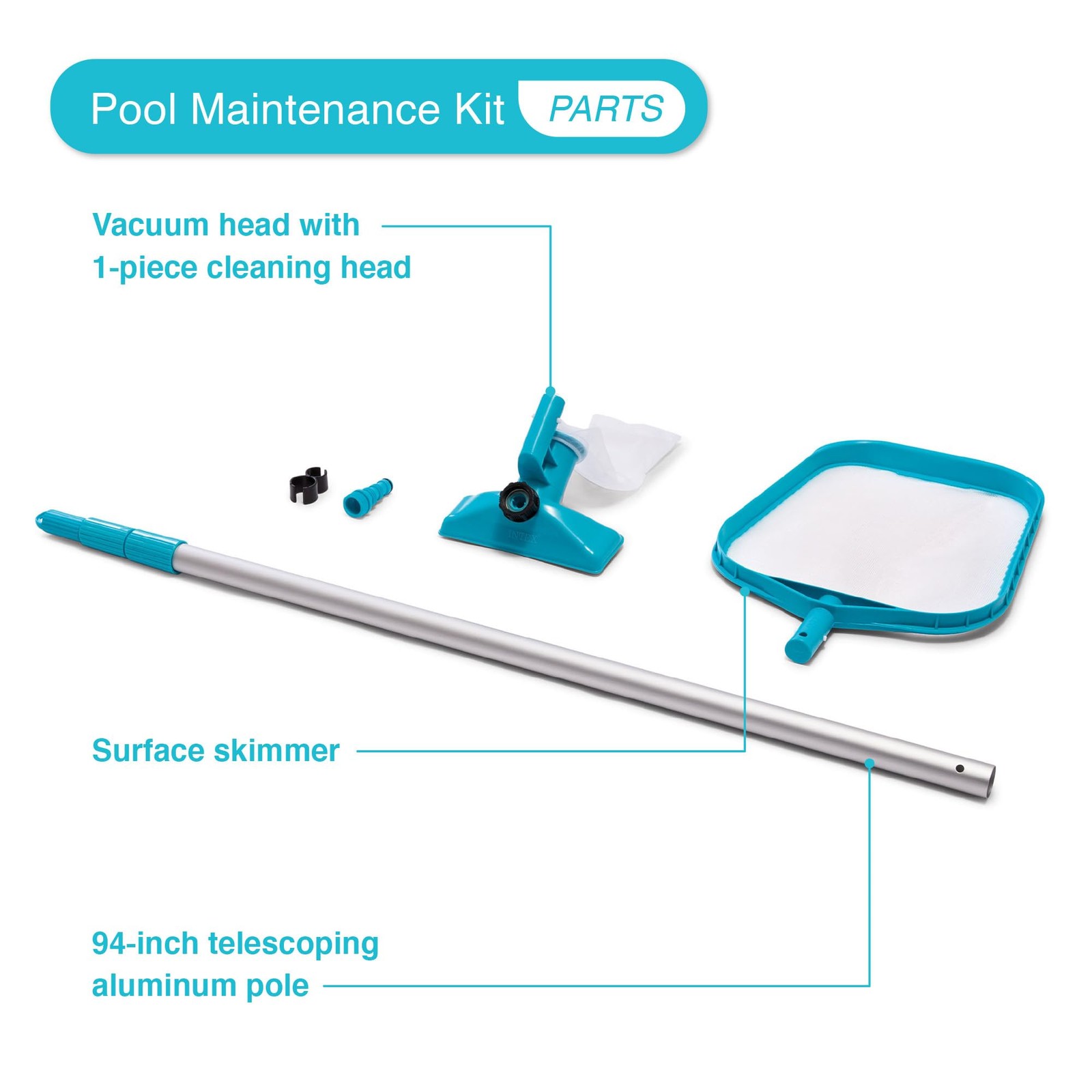 Premium Intex Basic Pool Cleaning Head Maintenance Kit for Above Ground Pools