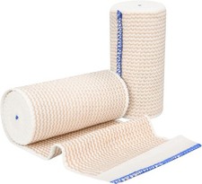 2 Pack 4" Premium Elastic Bandage Wrap, Reusable Hook and Loop Compression Wrap