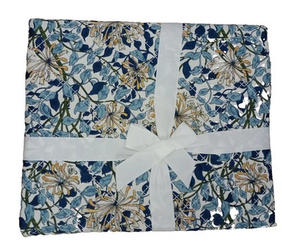 NEW Heritage Collection William Morris Honeysuckle BLUE Bedspread 220x240cm