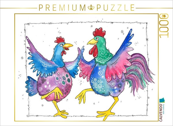 Calvendo Puzzle Chicken Dance | 1000 Pieces, Finished Size 25.2 × 18.9 In (64 ×-image