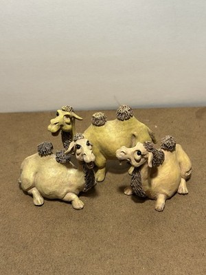 Holy Herd Camel Trio  Courage & Caboose  Pete Apsit s Noah s Ark Nativity Camels