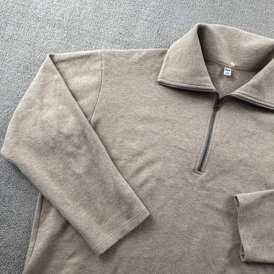 Uniqlo Suéter Adulto Extra Grande Bronceado Manga Larga Sudadera Informal Para Hombre Foto 2 de 4