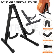 Portable Guitar Stand Folding Electric Acoustic Bass A Frame Floor Rack Holder