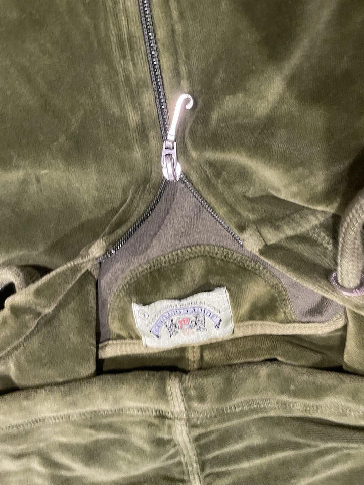 y2k Vintage Juicy Couture Verde Oscuro Chándal Suéter Top Foto 4 de 4