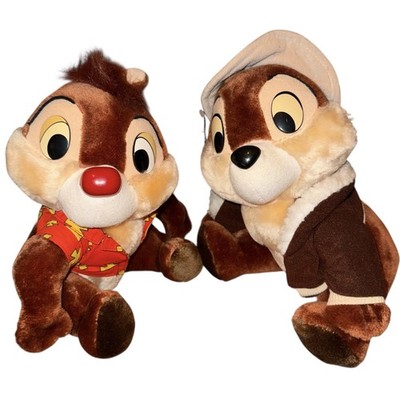 Vintage 90er Chip 'N' Dale Rescue Rangers Plüsch/Teddybären, Disneyland - Neu mit Etikett