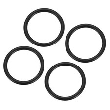 1" Metal O Ring, 4Pcs Seamless 304 Stainless Steel Rings Black 3mm x 25mm