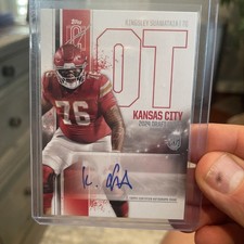 2024 Topps Signature Class Kingsley Suamataia #RCA-KSU Rookie Class Auto Chiefs