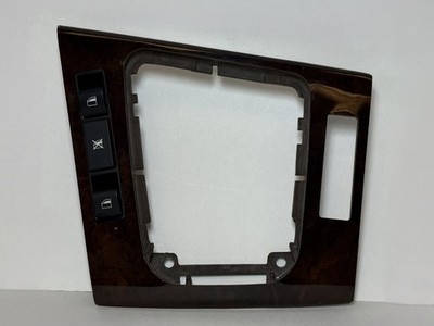 00-06 BMW E46 3-SERIES CENTER CONSOLE WOOD TRIM COVER W/ BUTTON