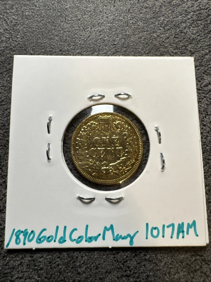 1890 Indian Head Gold Color. Magnetic. - Image 4 of 4