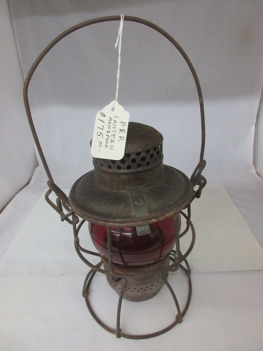 VINTAGE RAILROAD ARMSPEAR RED GLOBE LENS LANTERN 309-M | eBay