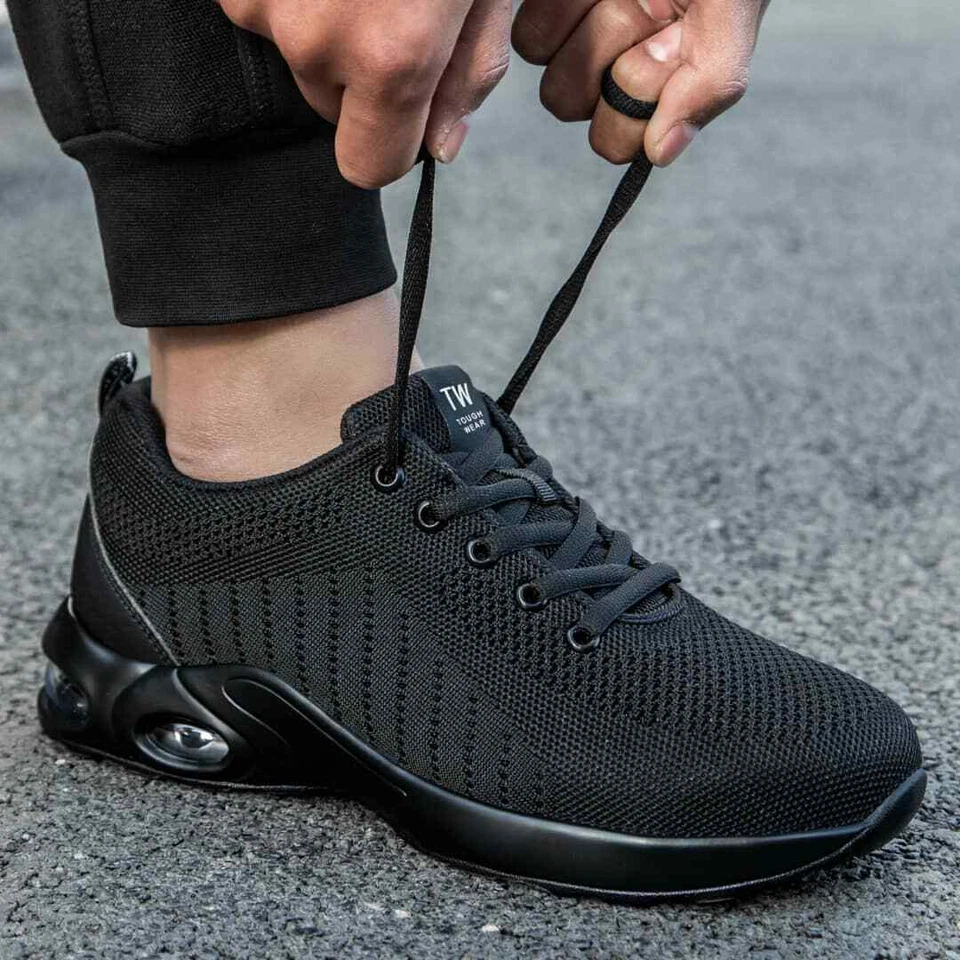 LIGHTWEIGHT MENS WOMENS SAFETY WORK TRAINERS STEEL TOE CAP BOOTS UK