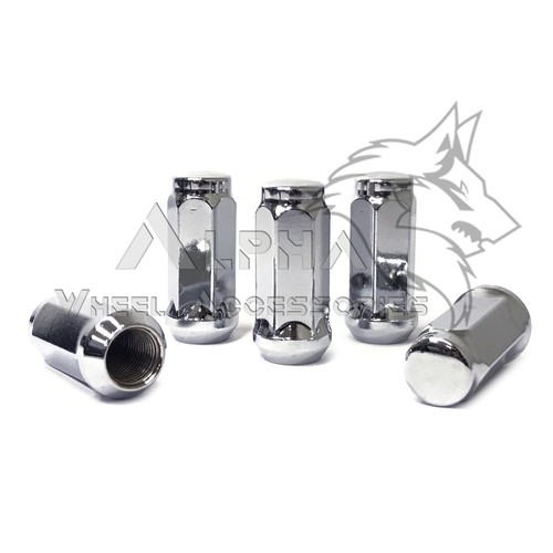 32 Chrome Bulge Acorn Lug Nuts XL 2" Tall 9/16-18 For 1987-1998 Ford F-250 F-350 - Picture 6 of 8