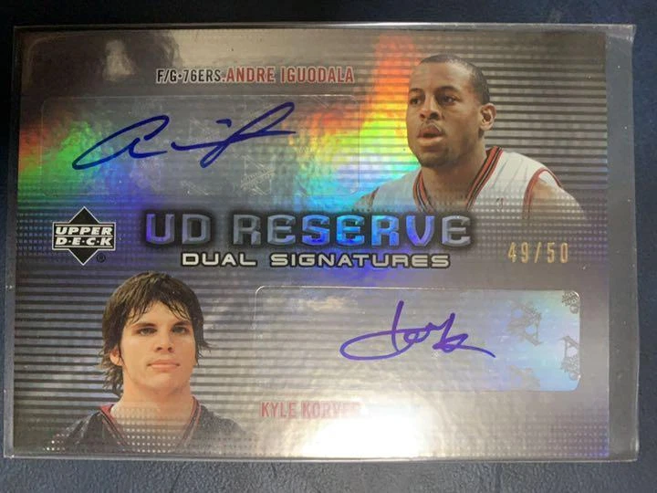 2006-07 UD Andre Iguodala Kyle Korver Philadelphia 76ers Auto /50 #DRA-IK